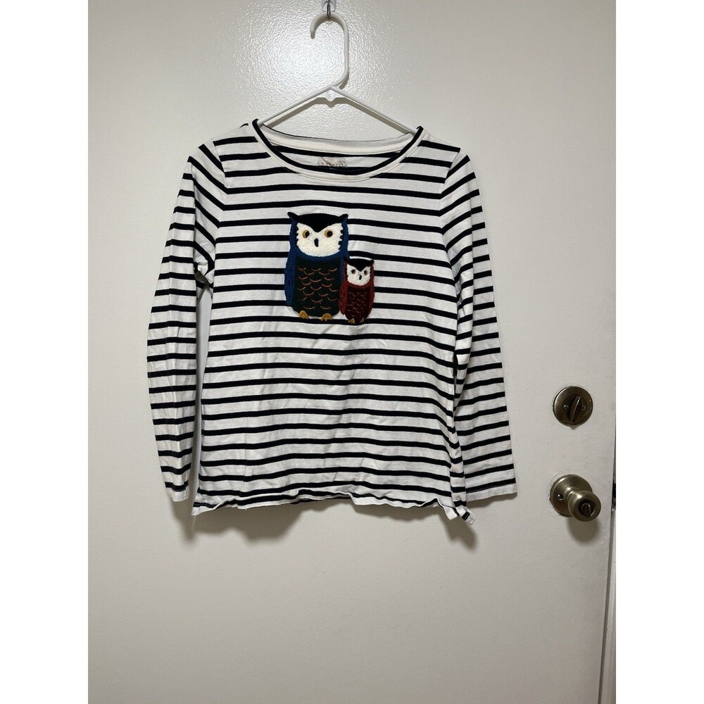 Women’s talbots Petite Medium Striped Shirt With Owl Patch Cotton
